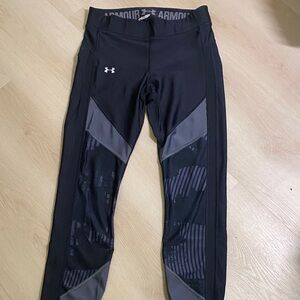 Under Armour Black and Gray Performance Leggings